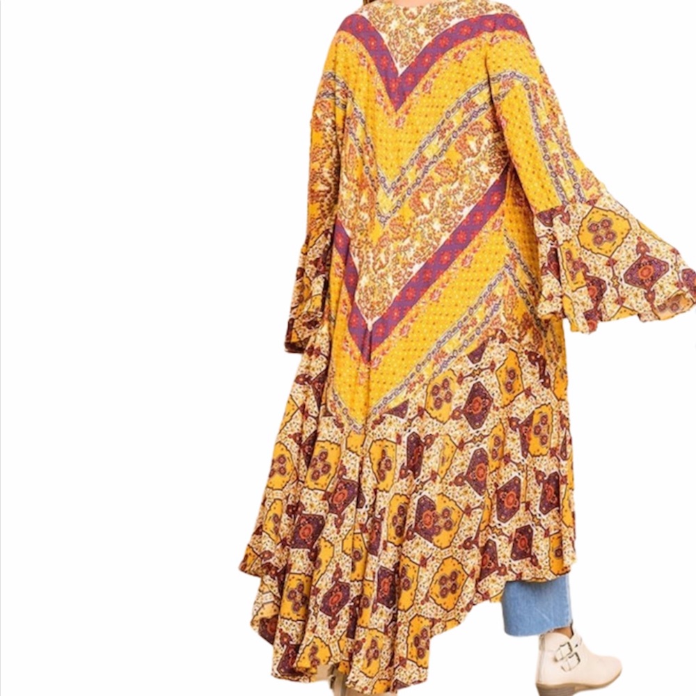 LAST 1 NWT Gypsy Boho Duster Kimono Umgee XL 1X - Picture 6 of 7